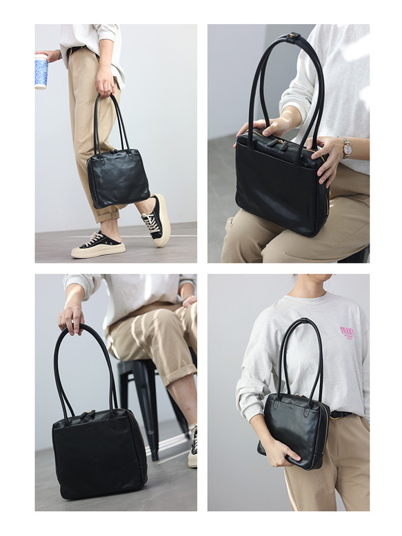 【限時特價】大容量柔軟真皮手提包 | 超大容量 &amp; 優雅設計 | 母親節或生日禮物的完美之選（5種顏色可選） 第14張的照片