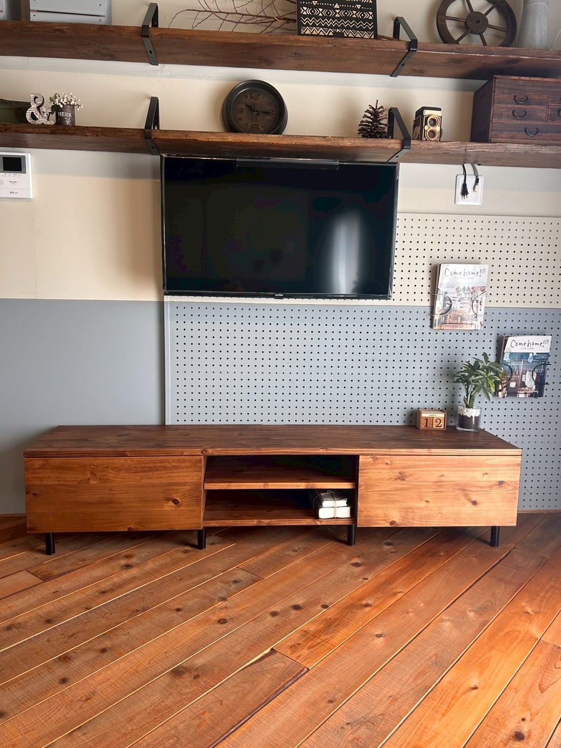 ★☆選択できるTVボード  ☆★【自由設計】テレビ台 オーダー可能 1800×400×400mm  Cタイプ