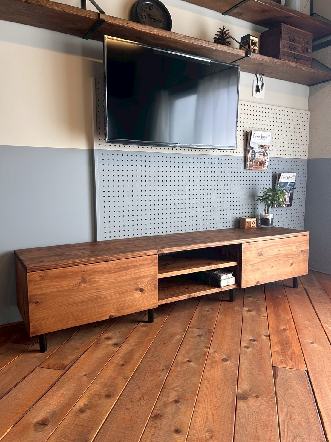 ★☆選択できるTVボード  ☆★【自由設計】テレビ台 オーダー可能 1800×400×400mm  Cタイプ