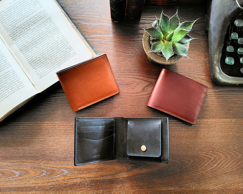 t.mbh 牛革ヴォリンカ　 二つ折りコインケース　 えくぼ18KPG付き 63635e34c783c80756f1b87210432e