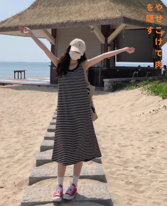 ノースリーブ 12Y ストライプ BURBERRY ワンピース