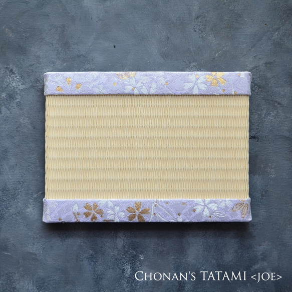 お供え花＆ミニ畳set〖青海波桜×ホワイトブルー〗｜ペット供養・手元供養・お仏壇用・お悔やみの贈り物 6枚目の画像