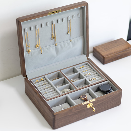 アクセサリーケース ブラックウォルナット 家具職人手作り 受注生産 職人手作り ジュエリーケース アクセサリー収納ケース 木製