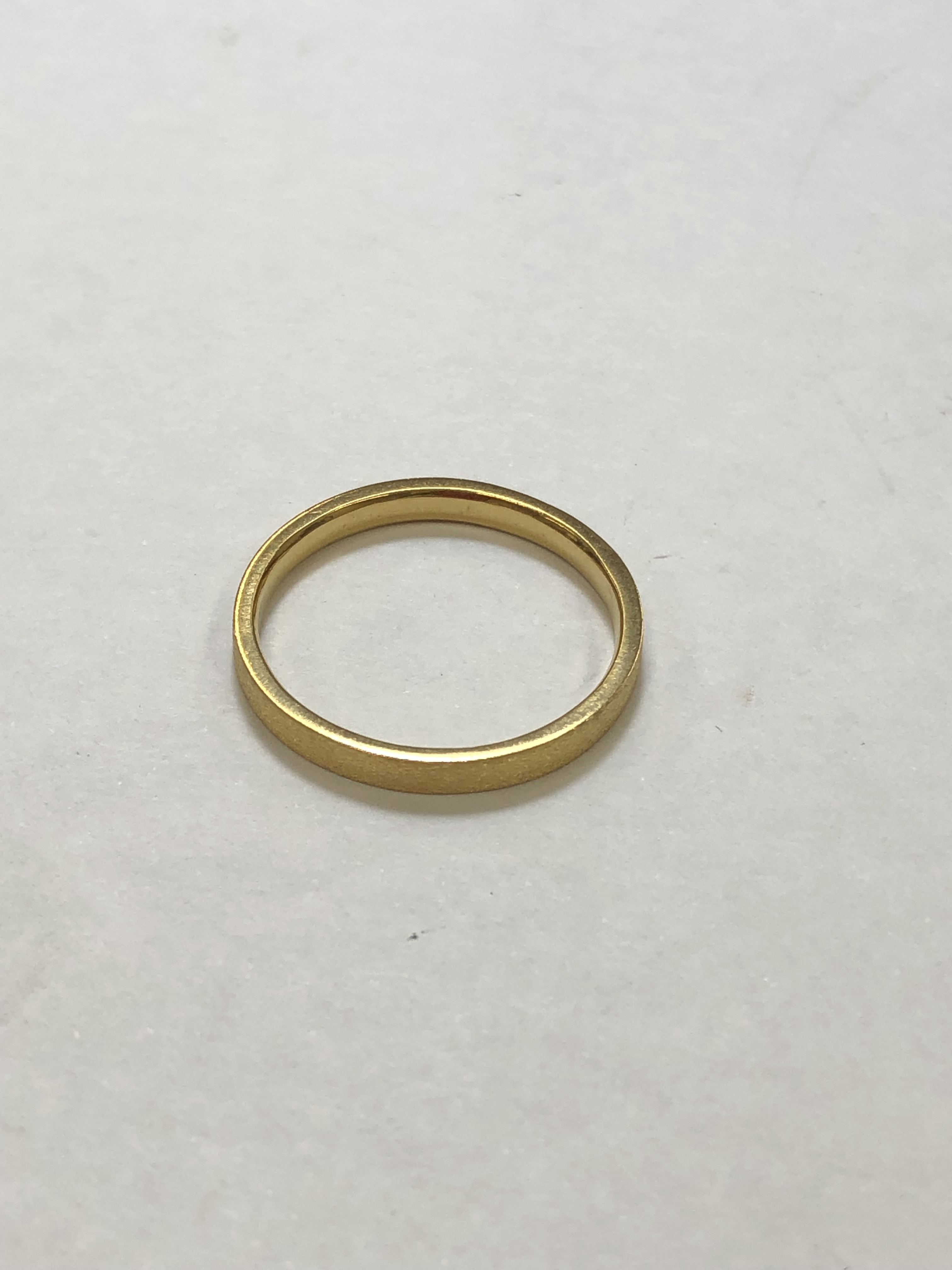 K24 純金　幅2.2mm 平打ちリング　指輪　シンプルリング　艶消し