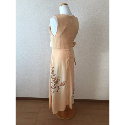 113☆訪問着☆着物リメイク☆ワンピース☆M☆一点物☆ ワンピース 4