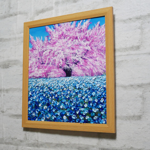 R  Simonettoの油彩画 大型油彩画 R.Simonetto【Wood Art】