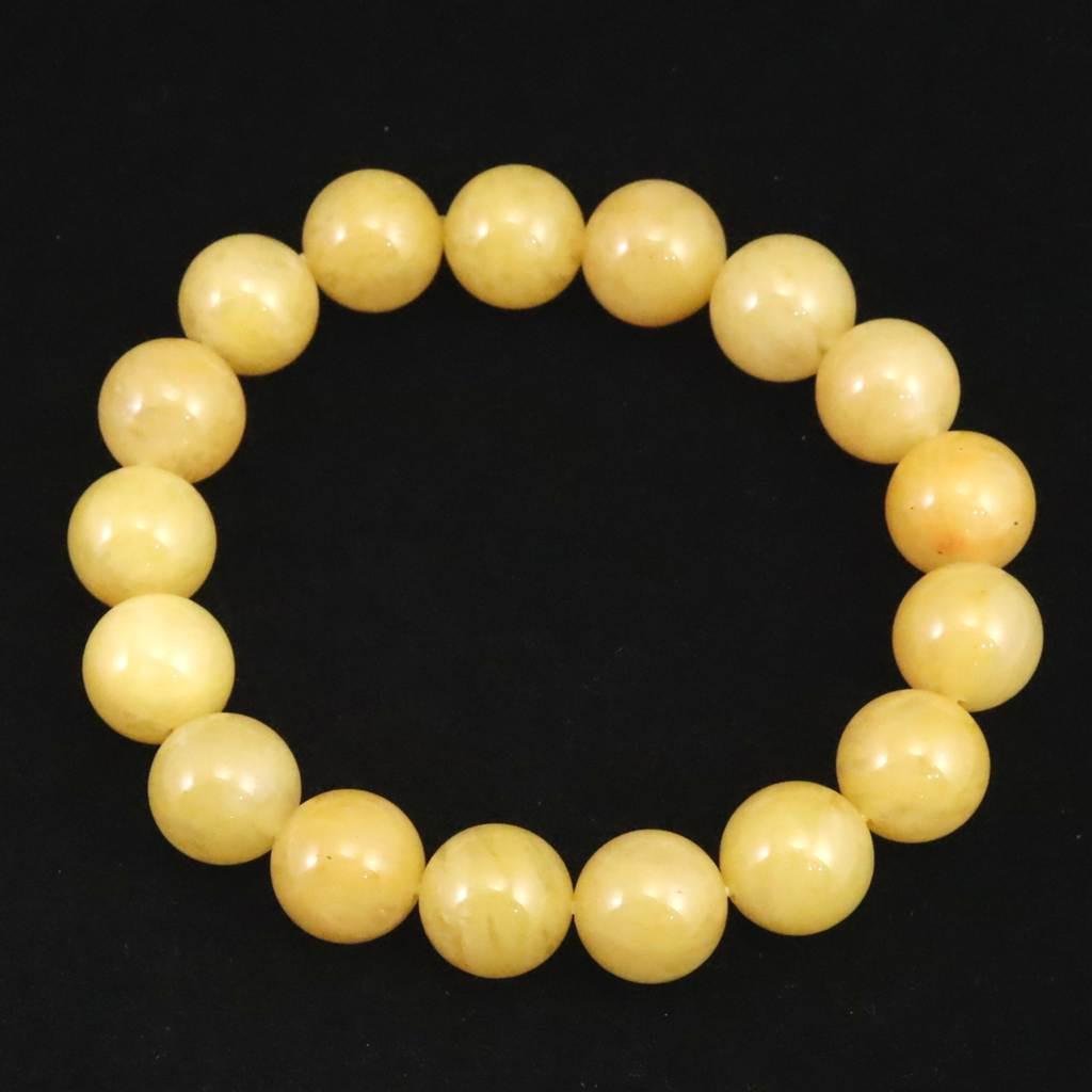 H&E社 サチャロカイエローアゼツライト（AZOZEO) 12mmブレスレット  43.3g #91204 35,945円