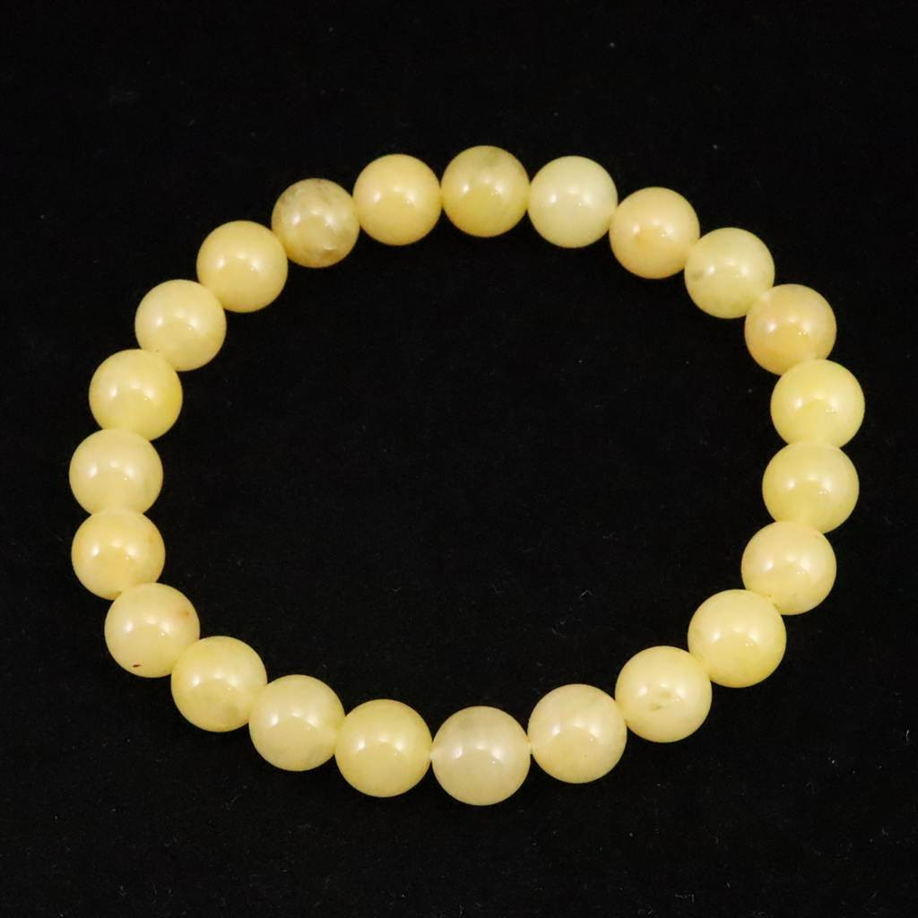 H&E社 サチャロカイエローアゼツライト（AZOZEO) 8mmブレスレット  17.9g #19396