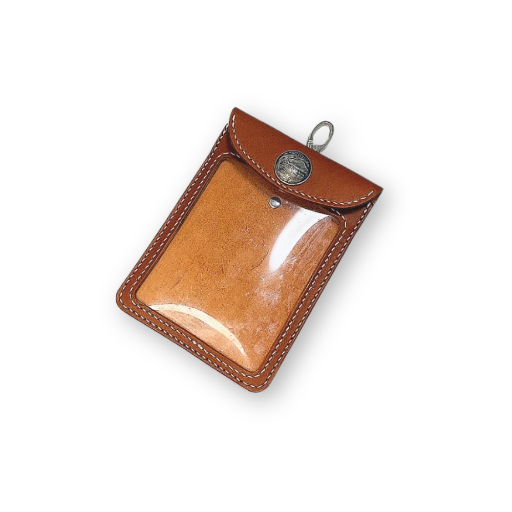 【送料無料】★受注生産★ 渓流釣り用ライセンスホルダー（遊漁券ホルダー）ブラウン