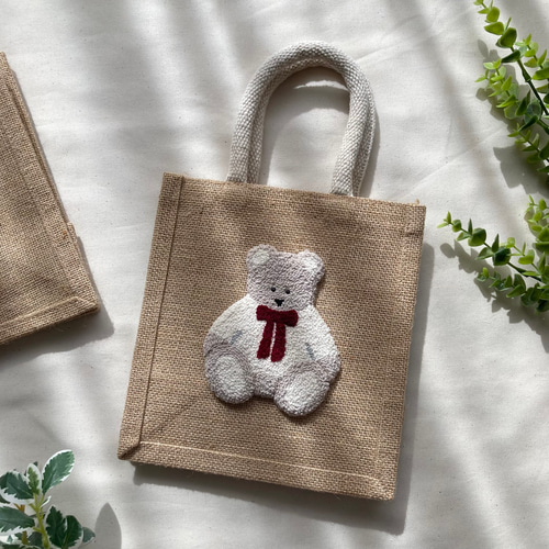 テディベア ジュートバッグ ランチバッグ エコバッグ くまグッズ 大人