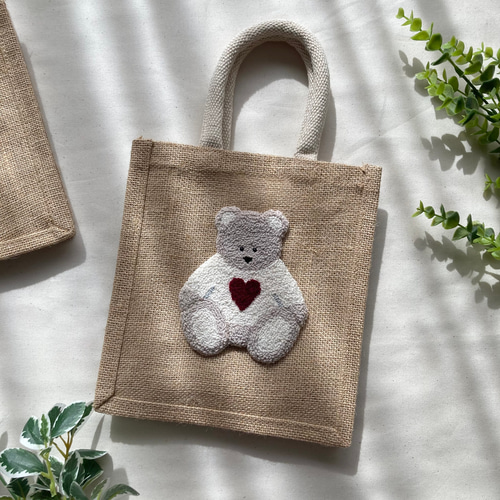 テディベア ジュートバッグ ランチバッグ エコバッグ くまグッズ 大人
