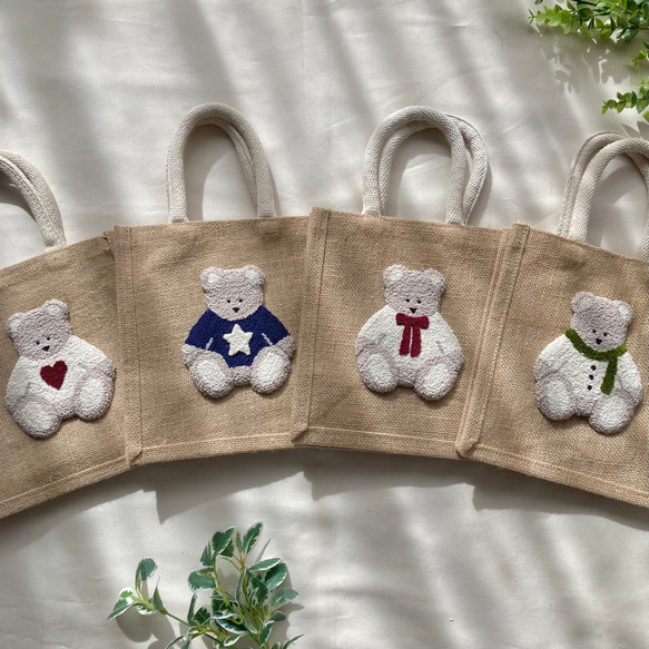 テディベア ジュートバッグ ランチバッグ エコバッグ くまグッズ 大人