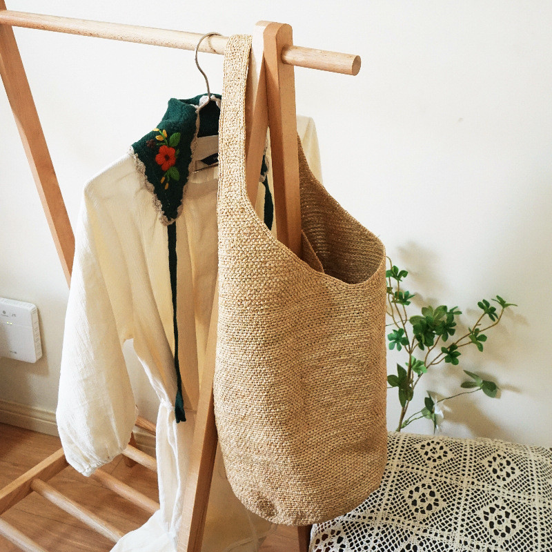【数量限定】ハンドメイドラフィアバケットバッグ   ～韓国発トレンドのナチュラルリゾートスタイル～