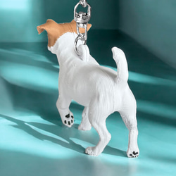 ジャックラッセルテリア miniリアル3Dフィギュア/ミニチュア キーホルダー　1頭 5枚目の画像