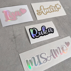 【商品オーダー】ステッカー　名入れ　　ネームシール  スマホケース　水筒　ipad PC　名前　カッティングシート 2枚目の画像