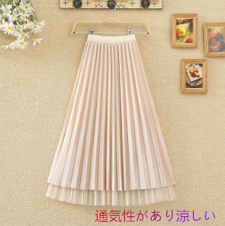 女性用の両面ゴールドベルベットプリーツスカート、ハイウエスト、スリムで多目的な股関節覆いのAラインメッシュミッドレングス