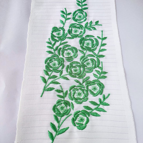 アンティーク復刻 巻き薔薇刺繍半衿 絽 夏もの ※限定数 和装小物