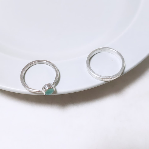 ブルーオパール シルバーリング シルクライン フィレンツェ彫り 天然石