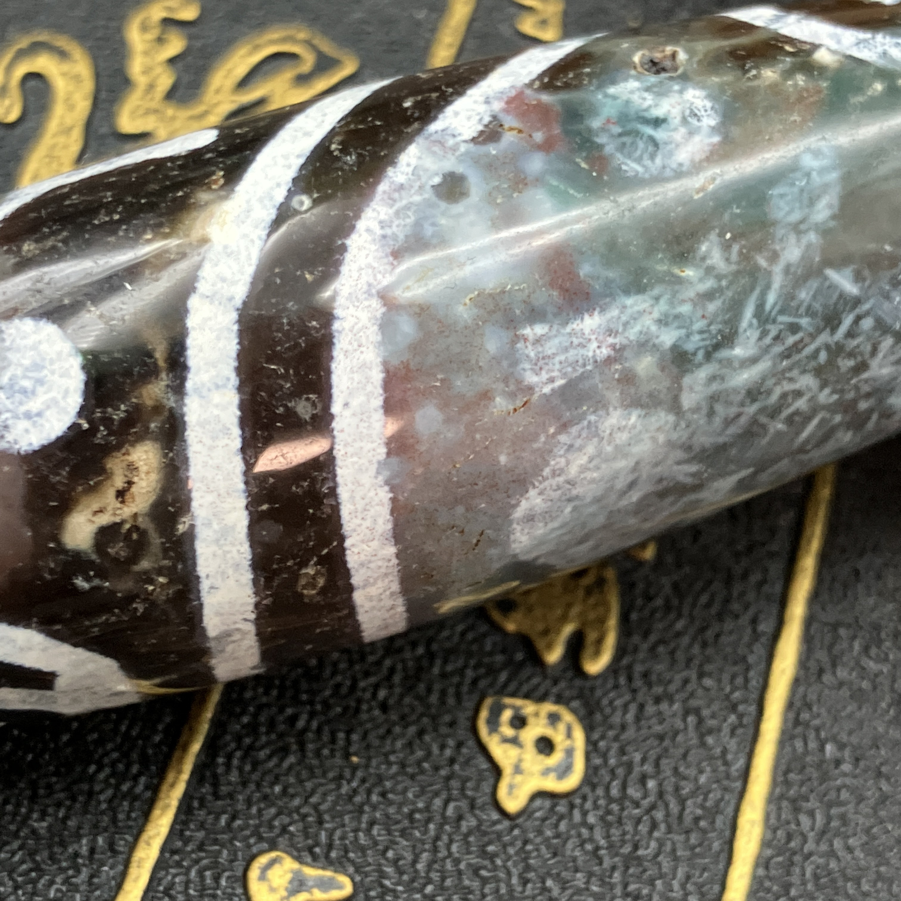 【象雄朱砂天珠】ネックレス 大黑天 星辰天珠 ★赤砂•綠砂