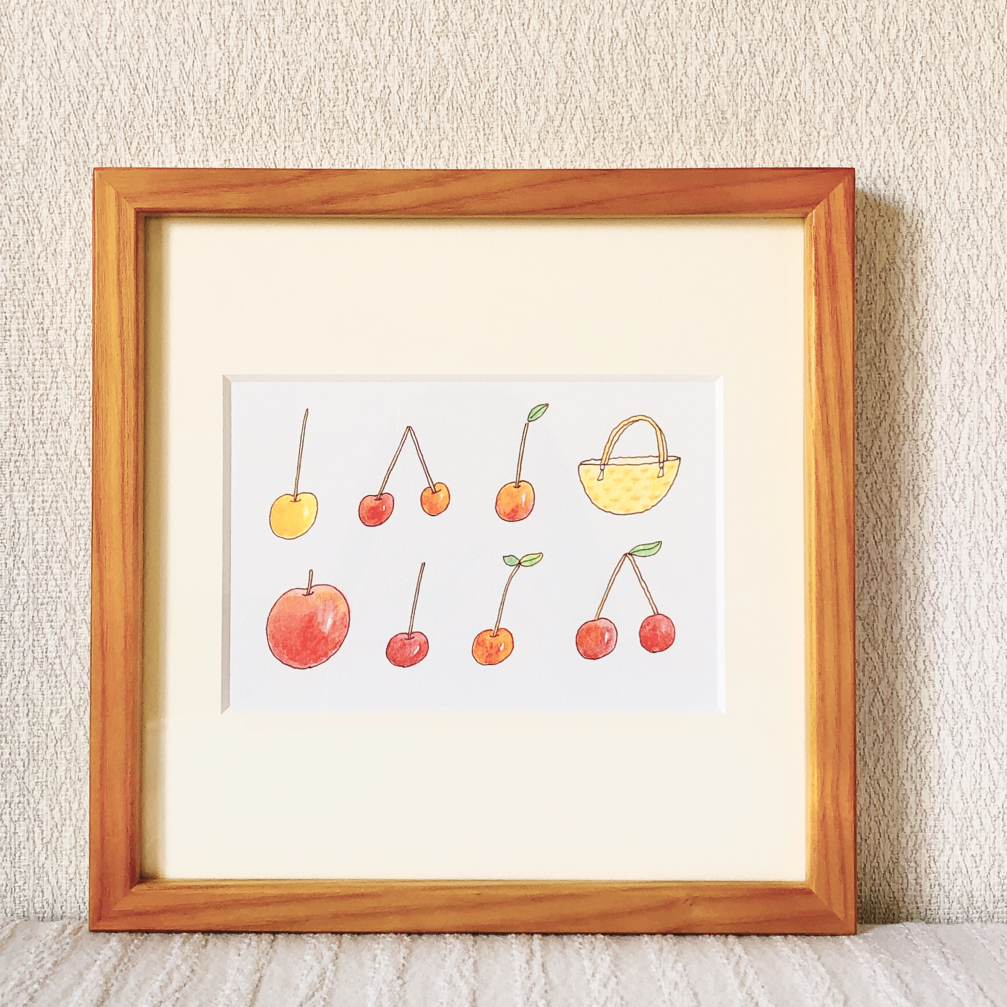 色鉛筆画 さくらんぼ(原画)