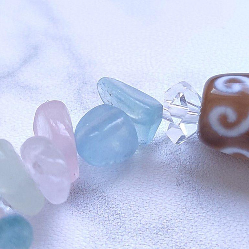 ◇同心結び天珠とモルガナイト・アクアマリン◇ | ANNA - 天然石