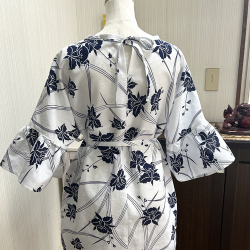 浴衣のチュニック/ Aライン 寛斎 フリーサイズ ゆったり目 着物