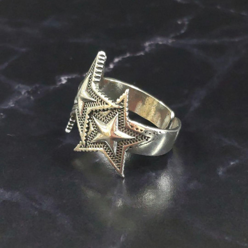 刻印入り silver925 メンズ 銀 指輪 メキシカンジュエリー 星