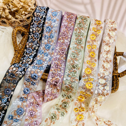 チロリアンテープセット【4】花柄 レトロ アンティーク リボン