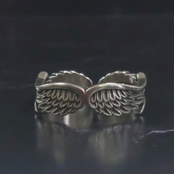 特別価格　silver925 刻印　メキシカンリング　２点セット　メンズ　指輪　フリーサイズ　羽　ワシ　silver　銀 6枚目の画像