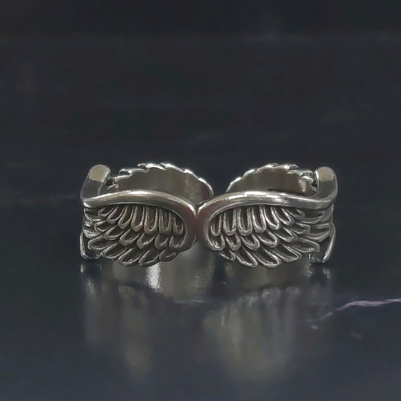 特別価格　silver925 刻印　メキシカンリング　２点セット　メンズ　指輪　フリーサイズ　羽　ワシ　silver　銀 6枚目の画像