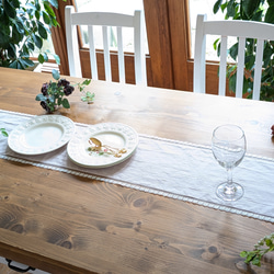 ホワイトコットン♪タック&ダブルレースカフェカーテン 114cm×37.5cm