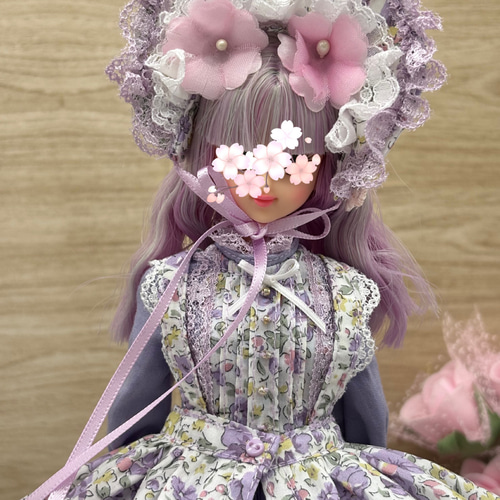 ki様 ドール用 ラベンダー ドレスとヘッドドレス✖️2 ドロワーズ 60cmドール用ワンピース＆ヘッドドレス その他人形 silkbrand 通販