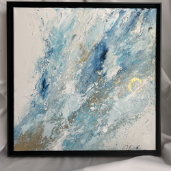 アート 絵画 テクスチャーアート ニュアンス アートパネル 青