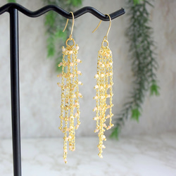 サンストーン ピアス（フック・チェーン） の人気通販｜Creema