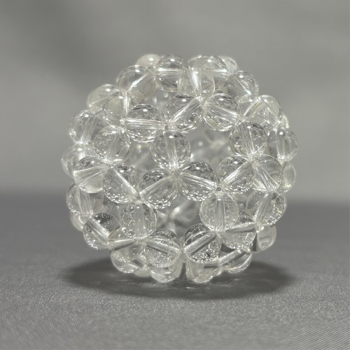 神聖幾何学 フラーレン】水晶：天然石6.5mm玉：宇宙エネルギーをお届け