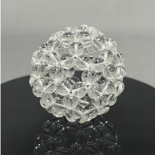 神聖幾何学 フラーレン】水晶：天然石6.5mm玉：宇宙エネルギーをお届け