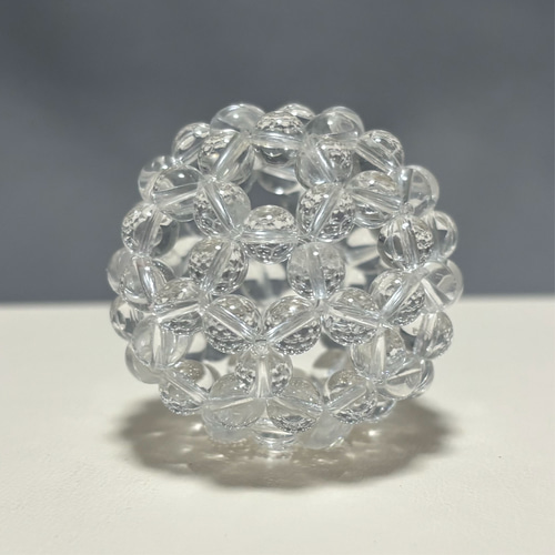 神聖幾何学 フラーレン】水晶：天然石6.5mm玉：宇宙エネルギーをお届け