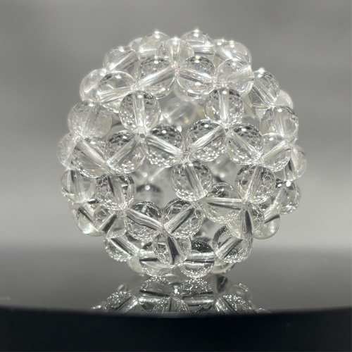 神聖幾何学 フラーレン】水晶：天然石6.5mm玉：宇宙エネルギーをお届け