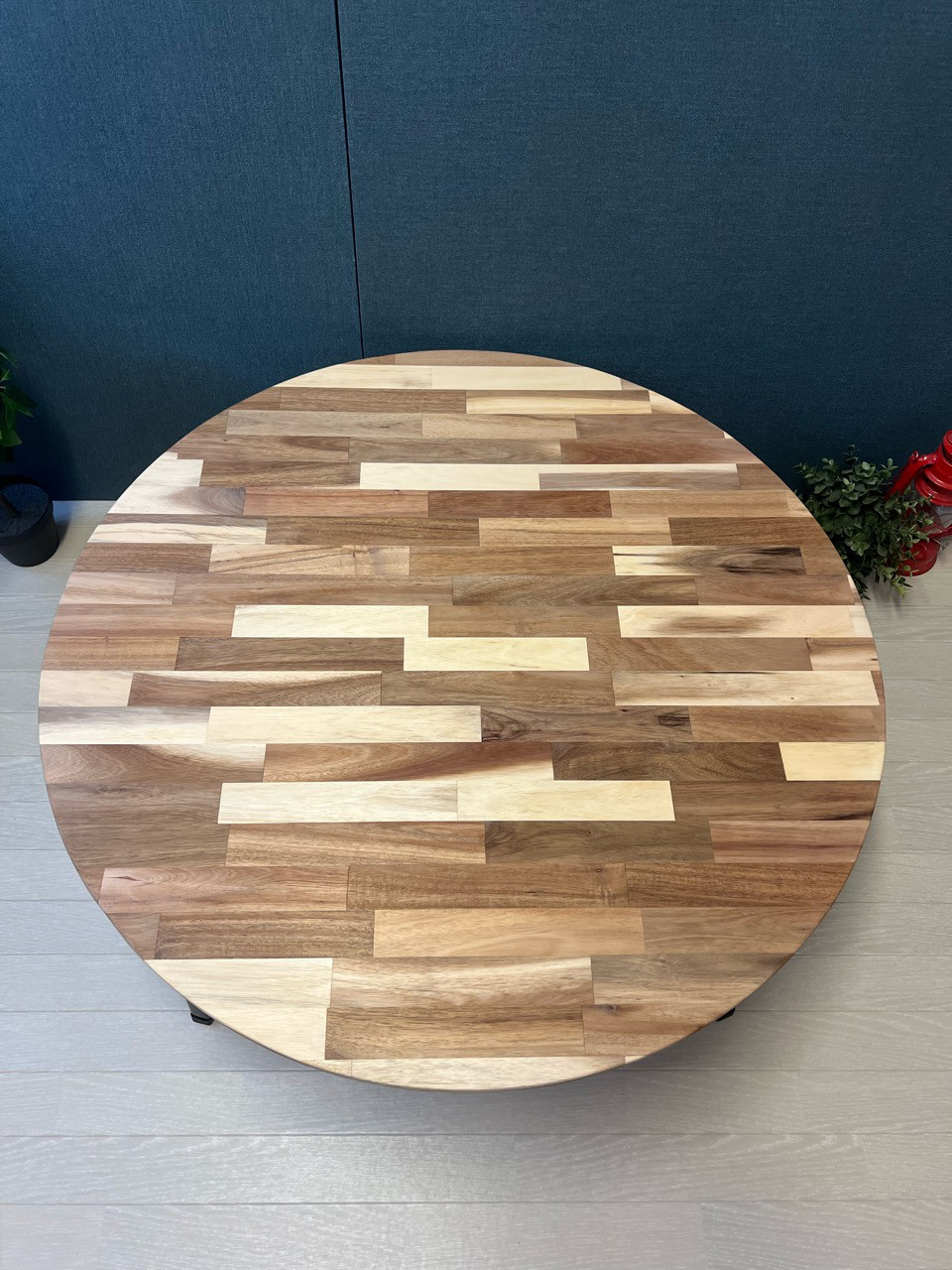 【送料無料】 ローテーブル 丸形 90cm アカシア 折りたたみ脚 改