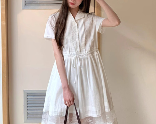 ゆきL'or ホワイト ラップワンピース 半袖 ホワイトラップワンピース