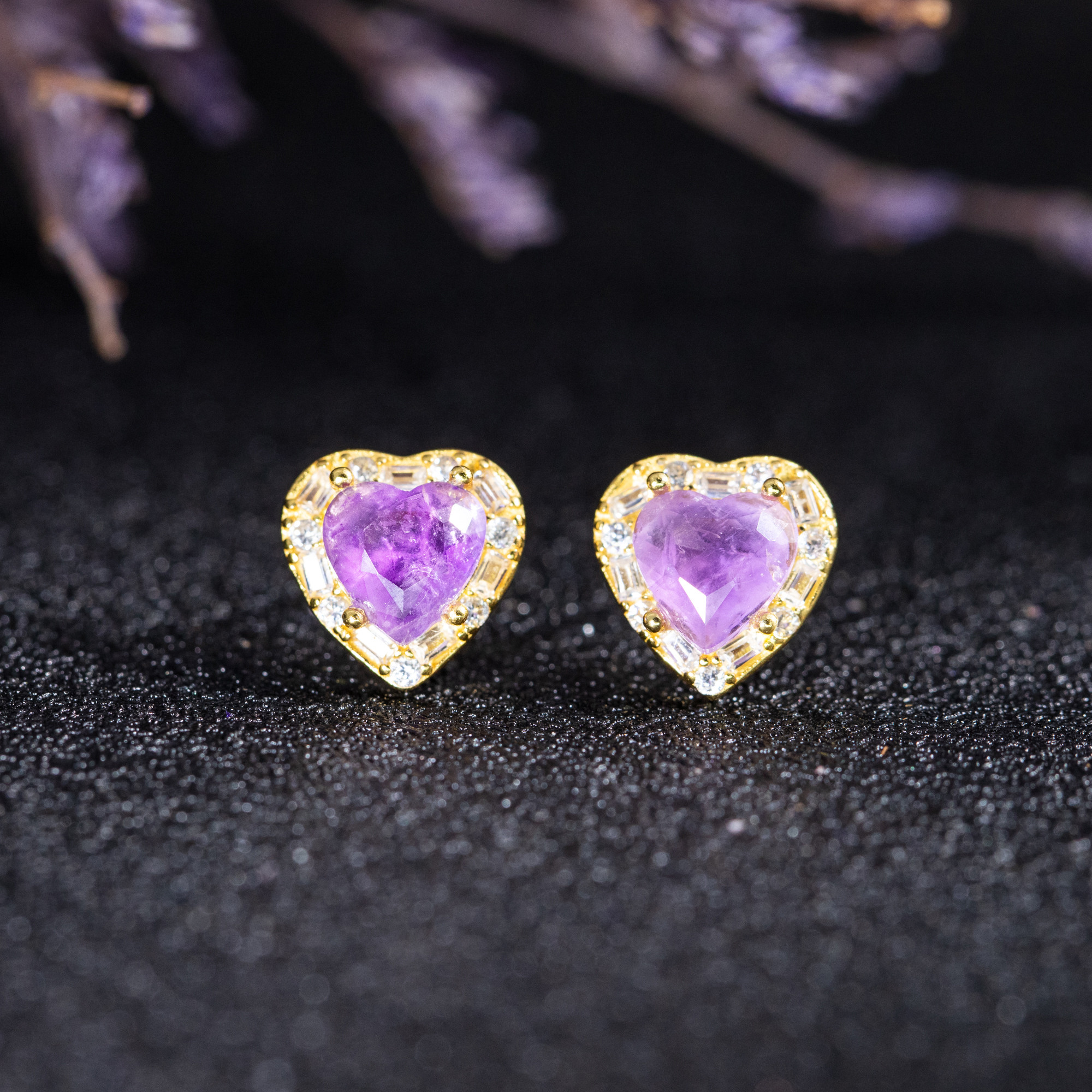 アメジスト amethyst シルバー925 ピアス ss213