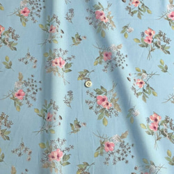 リバティ☆  LIBERTY イルマズブーケ  ブルー系 ヨークブラウスSＭL 2枚目の画像