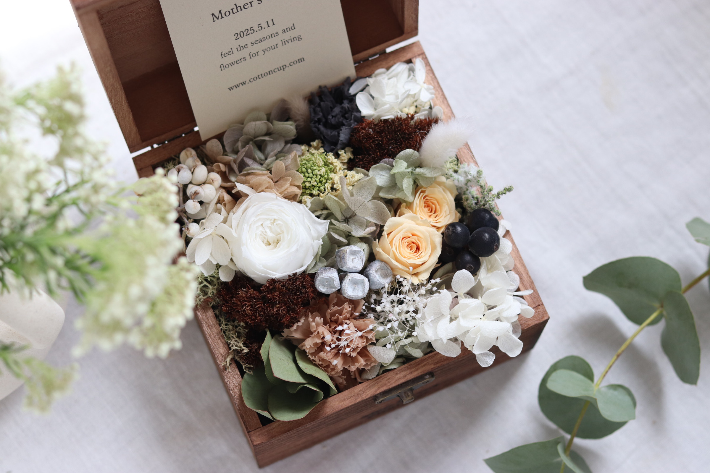 秋冬新作2025 ドライフラワーBOX　ギフト