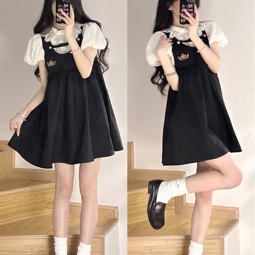 日系女子制服JKきれいかわいい夏ワンピース 人気の気品スカート 和風 