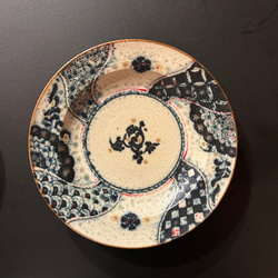 詩瓷集 中国唐風青花磁 窓絵花卉｜唐草文様 小皿 菓子皿 新入荷 直径約15cm 景徳鎮製 6枚目の画像