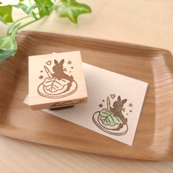 5月　柏餅とうさぎのはんこ　消しゴムはんこ スタンプ 2枚目の画像