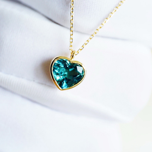 K18✕ブルートルマリン☆ペンダントトップ 絶美」K18 天然ブルートルマリン 上品 幸運 友情 希望 10月