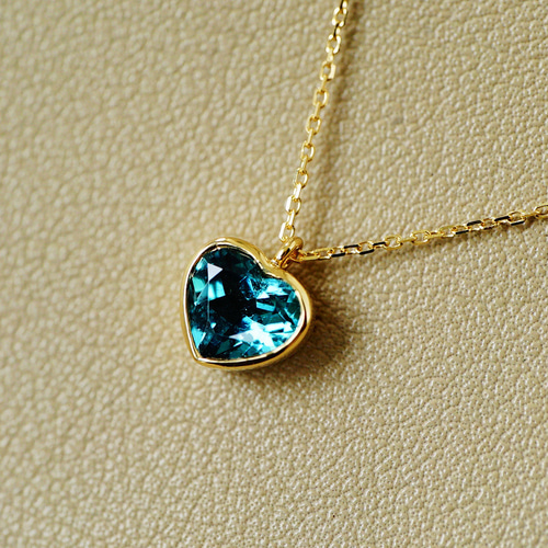 まるはまま★ラグーンブルーカラートルマリン★リング、ペンダントオーダー 絶美」K18 天然ブルートルマリン 上品 幸運 友情 希望 10月誕生石