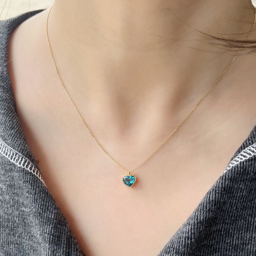 K18✕ブルートルマリン☆ペンダントトップ 絶美」K18 天然ブルートルマリン 上品 幸運 友情 希望 10月