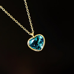 絶美」K18 天然ブルートルマリン 上品 幸運 友情 希望 10月誕生石